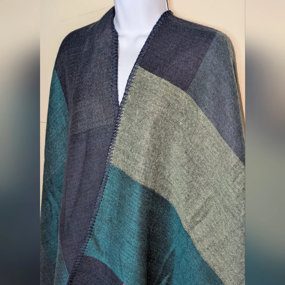 Unbranded Blanket Scarf / Shawl Jewel Tone Plaid